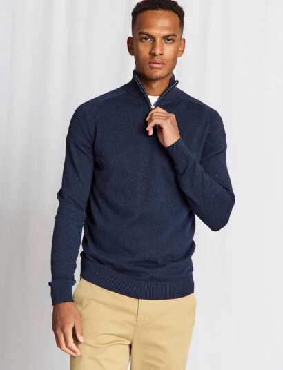 Bruun & Stengade Bs Ilario Regular Fit Knitwear   Navy   XXL