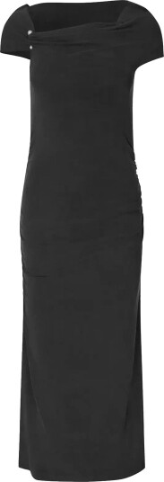 STINE GOYA 2554 Cupro Jersey One Shoulder Dra Black S STINE GOYA 2554 Cupro Jersey One Shoulder Dra Black S