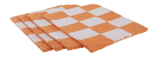 Kio CHECK bordbrikke 4-pk Lys rosa/oransje