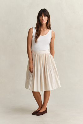 Gant Plissert skjørt CREAMED WHITE 36