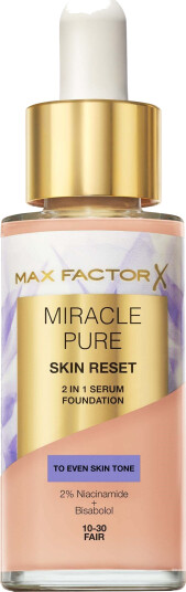 Max Factor Miracle Pure 2 i 1 Serum Foundation med Niacinamid 10-30 Fair 30 ml