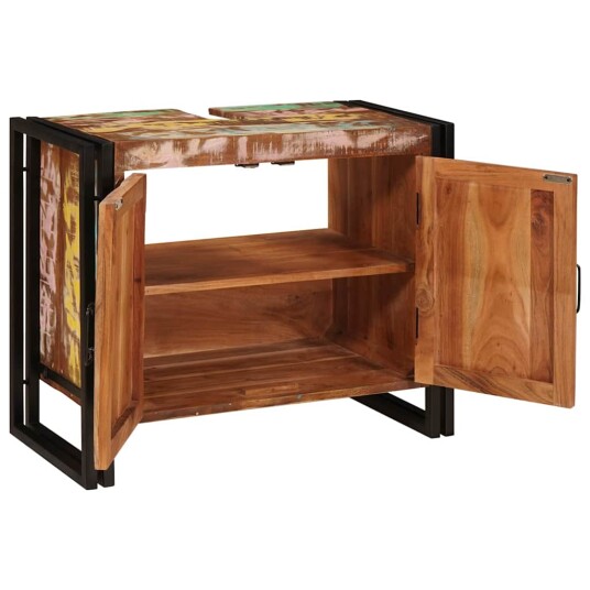  Servantskap til bad 71 x 33 x 58 cm Massiv Gjenvunnet Tre Jern