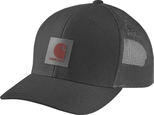 Carhartt Twill Mesh-Back Logo Patch Cap Black OneSize