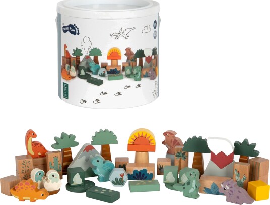 Small Foot Dino Byggeklosser i Tre 50 Stk