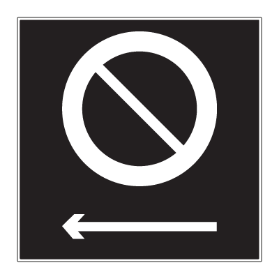 Jo Safety Parkering forbudt til venstre skilt Privatrettslig forbudsskilt Privatrettslige 6309060