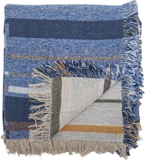 Bloomingville Toscana pledd 130x160 cm Blue