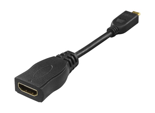 Deltaco HDMI - micro HDMI adapter, 4K UHD 30Hz, 0.1m, black Deltaco HDMI - micro HDMI adapter, 4K UHD 30Hz, 0.1m, black