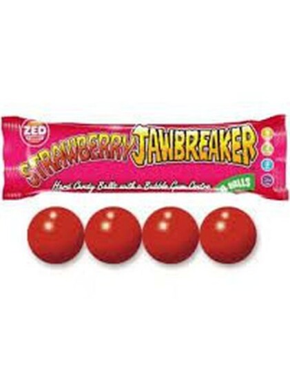 4 pk Zed Jawbreaker med Jordbærsmak og Kjerne av Tyggegummi 33 g