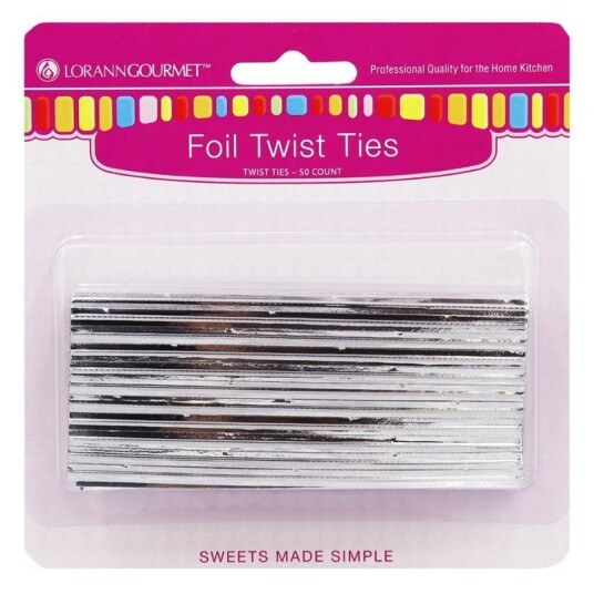 Lorann Twist Ties Sølv Pk/50 