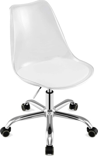 Gjennomsiktig kontorstol – ergonomisk justerbar PET materiale