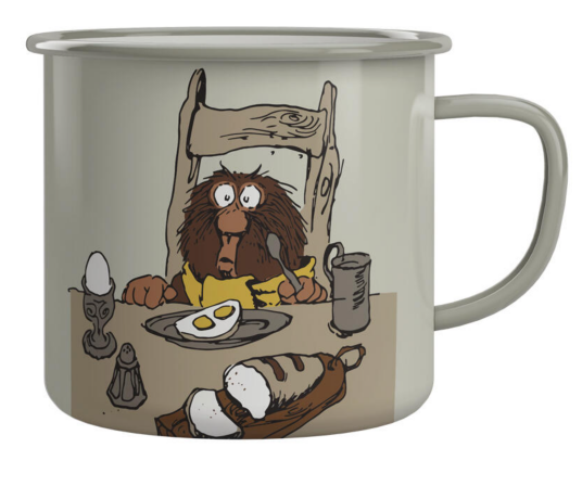 Huset Aukrust Ludvig og Frokost Emaljekopp