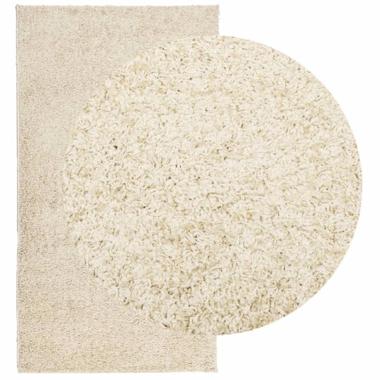 vidaXL Flossteppe med lang luv moderne gull 60x110 cm