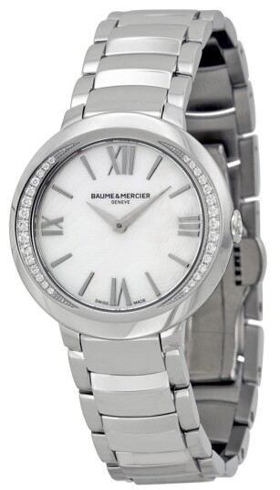 Baume & Mercier Dameklokke MOA10160 PROMESSE Sølvfarget/Stål Baume & Mercier Dameklokke MOA10160 PROMESSE Sølvfarget/Stål