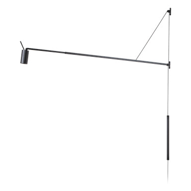 Nemo Swan Plus Vegglampe Matt Sort