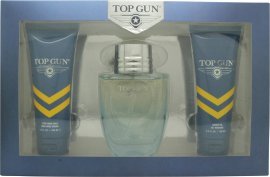 Top Gun Rivet Gavesett 100ml EDT + 100ml Dusjgel + 100ml Aftershave Balm