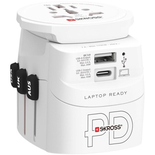 SKROSS PRO Light USB AC45PD World 1xUSB-C PD + 1 x USB-A 45W SKROSS PRO Light USB AC45PD World 1xUSB-C PD + 1 x USB-A 45W