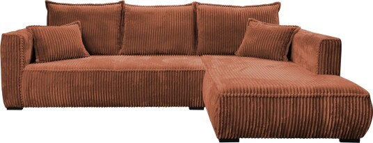 Puente 4 seters sofa med divan brun