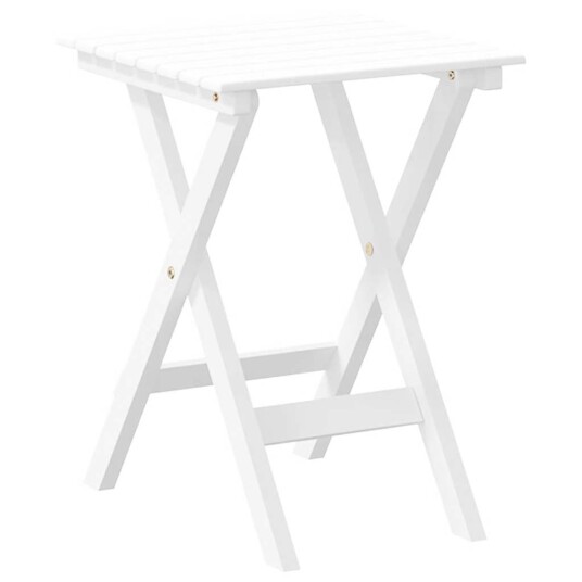 Sammenleggbart sidebord hvit heltre poppeltre 4008873