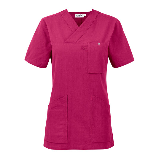 Smila Workwear Carin Bluse for kvinner Fuchsia 1 stk SBG-77802-70 XXS