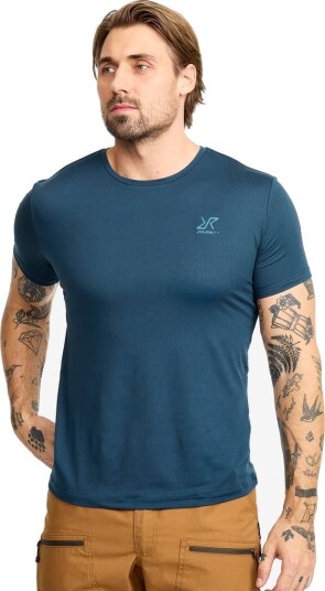 Revolutionrace Herre Overdeler T skjorter Mission Logo Slim Fit T shirt Herre Rusty Orange 3XL