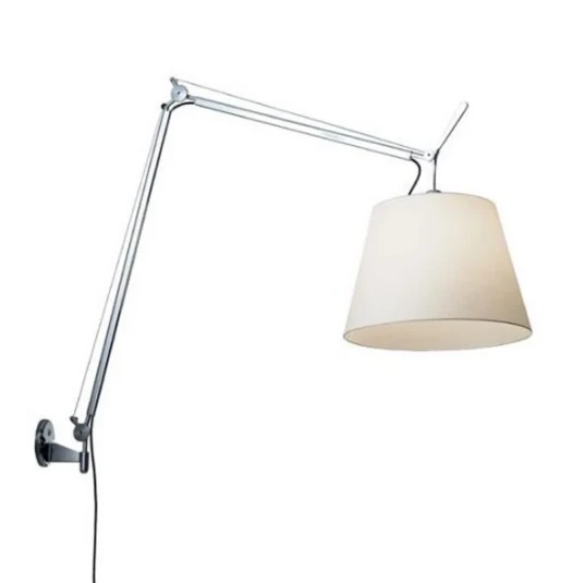 Artemide Tolomeo Mega Vegglampe m/Dimmer Ø320 Alu/Hvit Artemide Tolomeo Mega Vegglampe m/Dimmer Ø320 Alu/Hvit