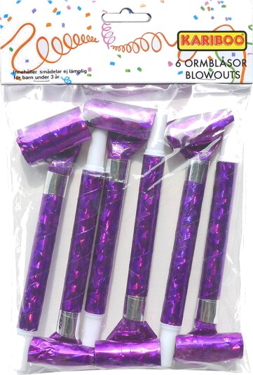 Kariboo International Ab Partyfløyter Hologram Lilla 6-pakning 349354