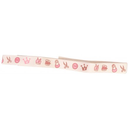 Infinity Hearts Stoffbånd/Labels bånd Sy motiver ass farger 15mm 3 meter