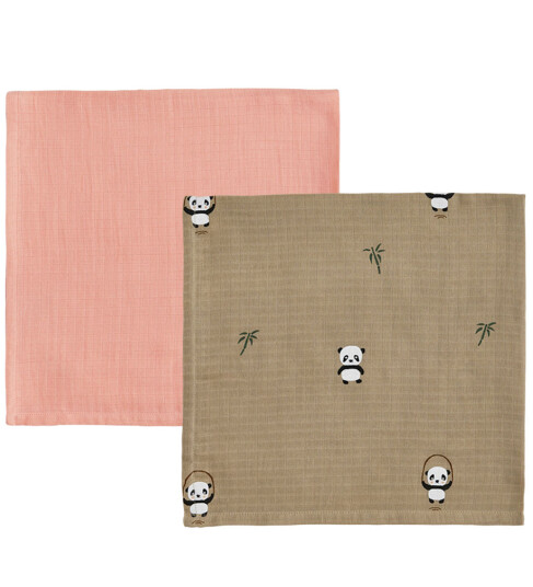 Oyoy Panda babyteppe 2-pk Khaki-rose