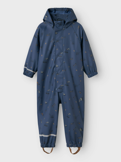 Name It Dry10 Rain Suit Fleece Aop Blå 86