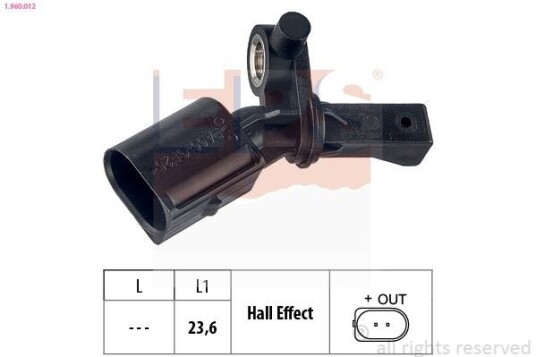 Sensor, ABS EPS 1.960.012 Sensor, ABS EPS 1.960.012