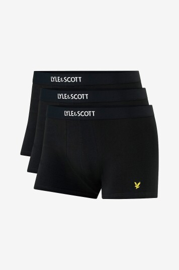 Lyle & Scott   Boksershorts Devon Trunk 3 pakning   Svart
