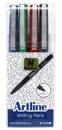 Artline  Fineliner 200 0.4 mm 4-pakning