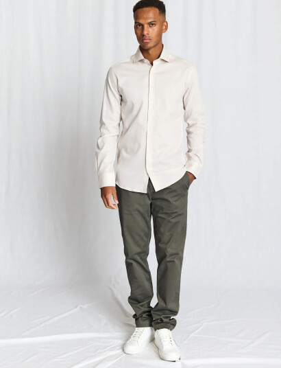 Bruun & Stengade Bs Cupara Slim Fit Shirt   Beige   44