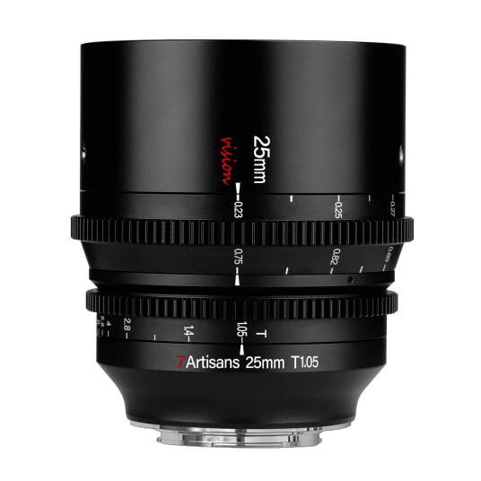 7Artisans 25mm T1.05 Canon RF-mount. APS-C. Sort 7Artisans 25mm T1.05 Canon RF-mount. APS-C. Sort