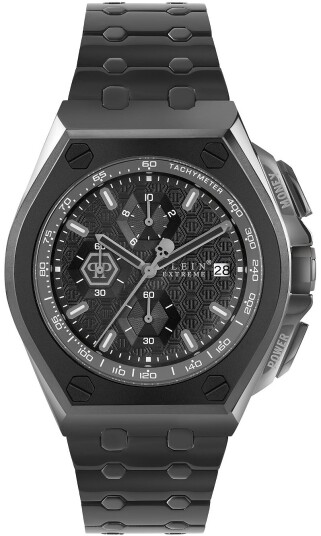 Philipp Plein Herreklokke PWGAA0921 Plein Extreme Sort/Stål Ø44 mm Philipp Plein Herreklokke PWGAA0921 Plein Extreme Sort/Stål Ø44 mm