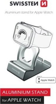 Kella Alus Swissten Aluminum Stand For Apple Watch, Hõbe