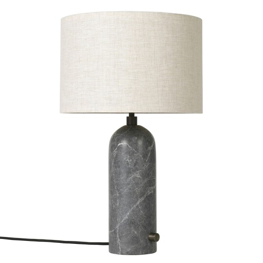 Gubi - Gravity Table Lamp Small Canvas/grey Marble - Bordlamper - Space Copenhagen - Grå Gubi - Gravity Table Lamp Small Canvas/grey Marble - Bordlamper - Space Copenhagen - Grå
