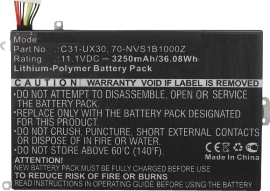 Coreparts Batteri Til Bærbar Pc Litiumpolymer 3250 Mah 36.1 Wh Svart MBXAS-BA0139