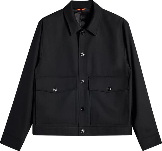 J. Lindeberg Jevin Brushed Twill Jacket BLACK S J. Lindeberg Jevin Brushed Twill Jacket BLACK S