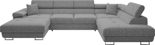 Gabina Sofa med Divan og Sjeselong 4 seter   Grå