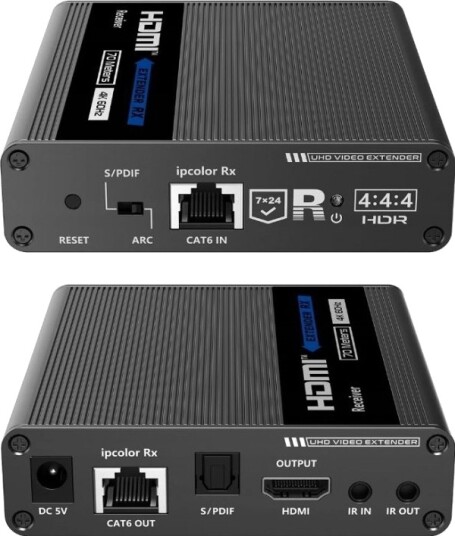 HdmiOg Lan Omformer Kaskada 4K Spacetronik Ip Sph 676C Sett