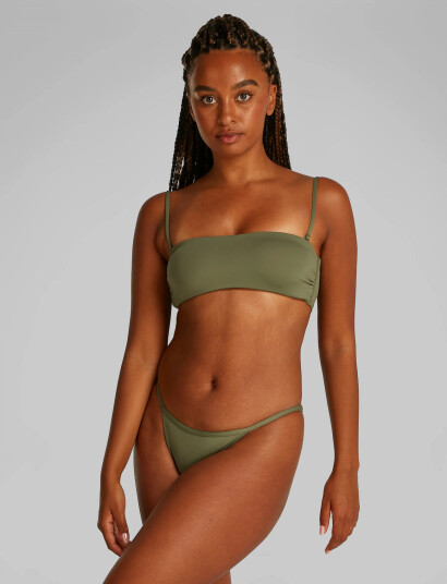 Calvin Klein Cheeky String Bikini - Khaki green - L