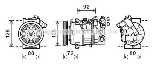 AC kompressor AVA Clever Choice RTAK489