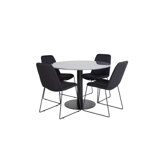 Venture Home Spisegruppe Venture Home Estelle med 4 Muscot Stoler Polyester GR20487