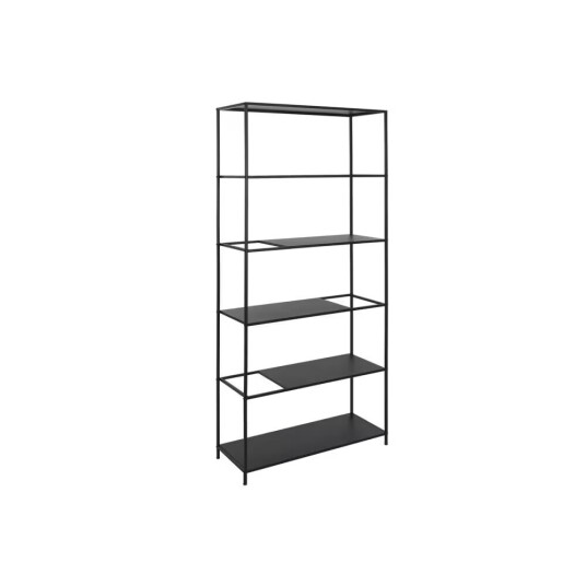 Bokhylla Svart Metall 80 x 30 x 175 cm 1