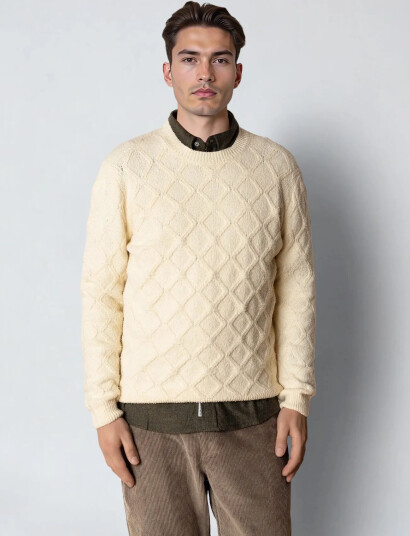 Clean Cut Copenhagen Avery Cable Knit - Cream - S Clean Cut Copenhagen Avery Cable Knit - Cream - S