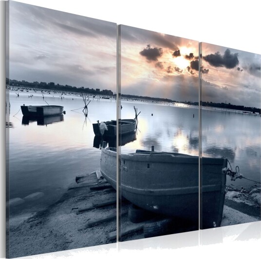 Bilde A Small Boat By A Lake 120x80 Artgeist sp. z o. o.