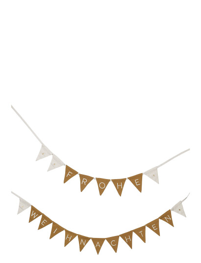 Fabelab Garland - Christmas German - Brown - 12CM/GERMAN