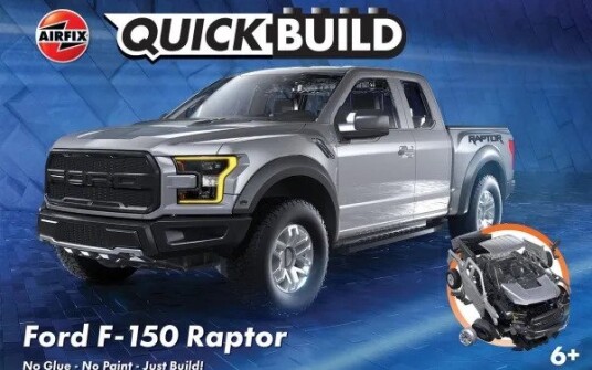Airfix QUICKBUILD Ford F-150 Raptor lekebil, grå