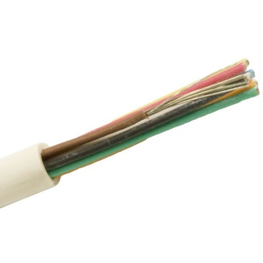Nexans FQQXB EASY Alarmkabel 100 m/kartong, hvit 6 x 0,22 mm